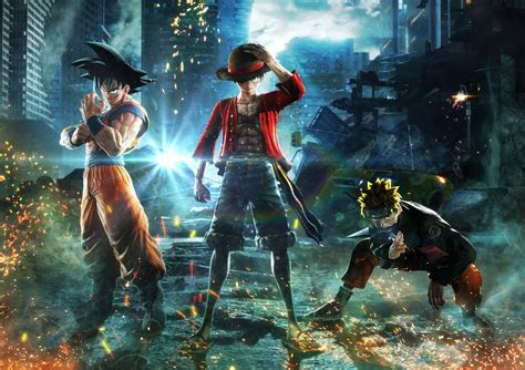 wallpaper jump force   goku naruto luffy