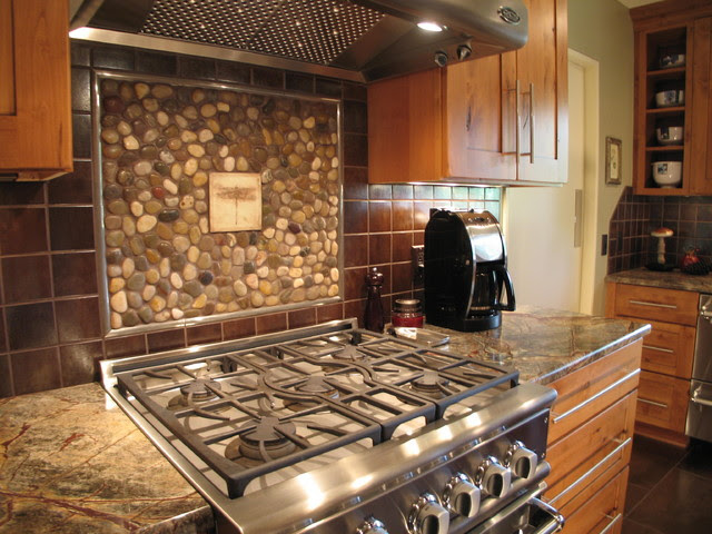 Unique Kitchen Backsplash - rustic - kitchen - other metro - by ...