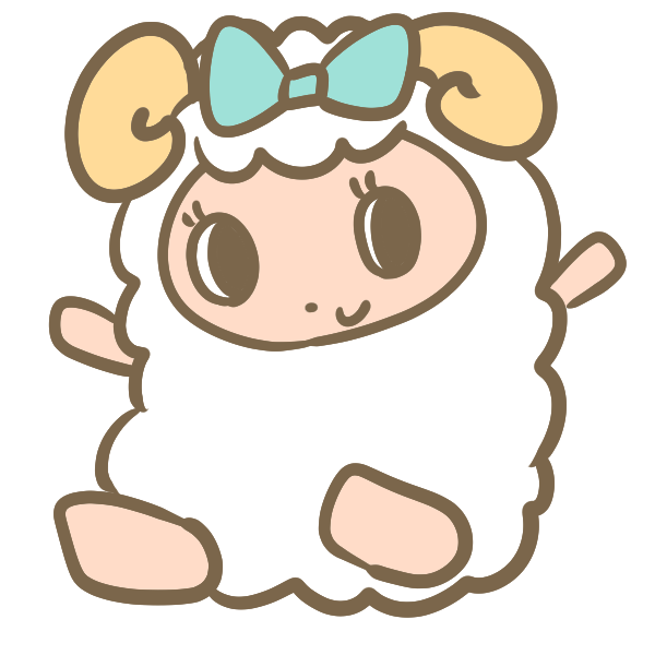 バンザイする羊 女の子 のイラスト かわいいフリー素材が無料のイラストレイン