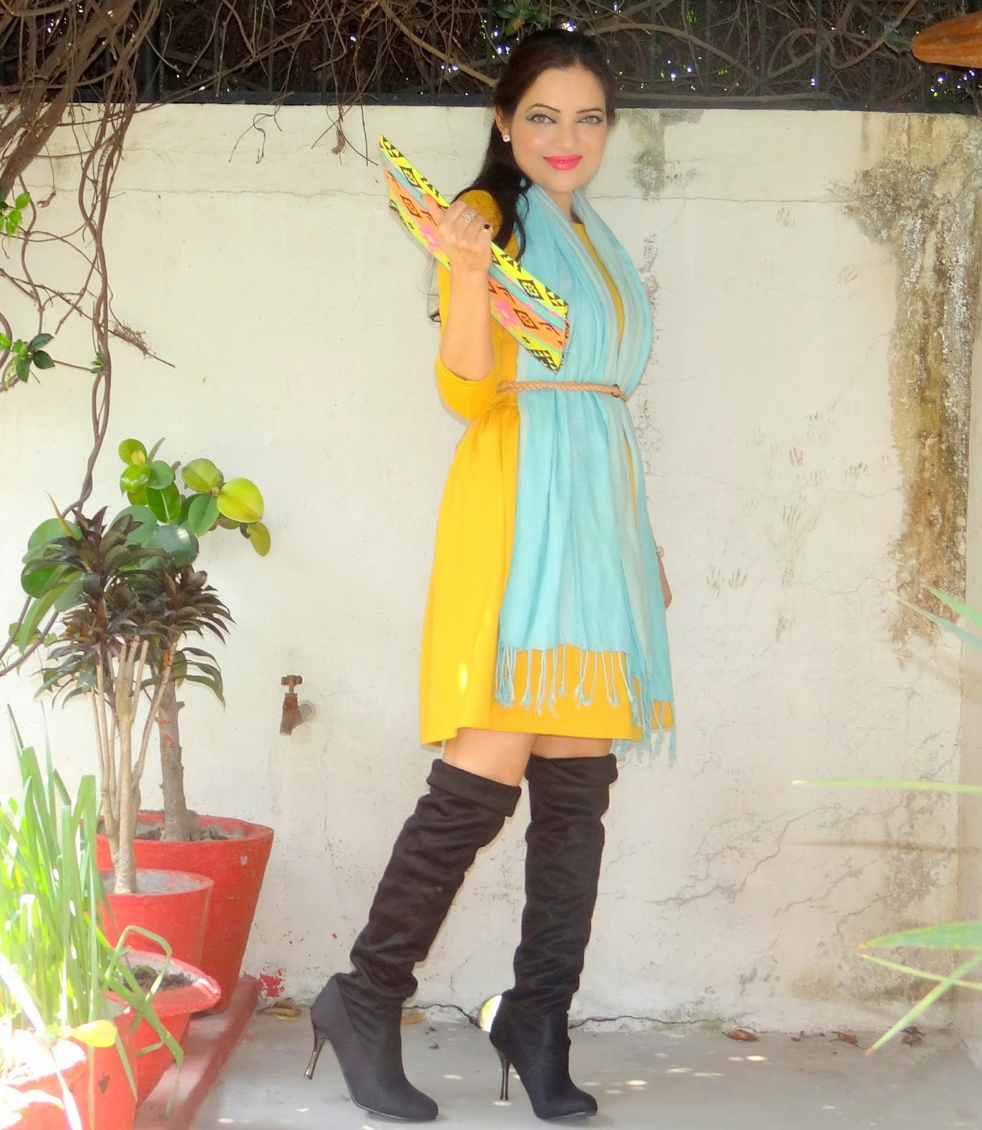 Spring colours and boots- outfit of the day