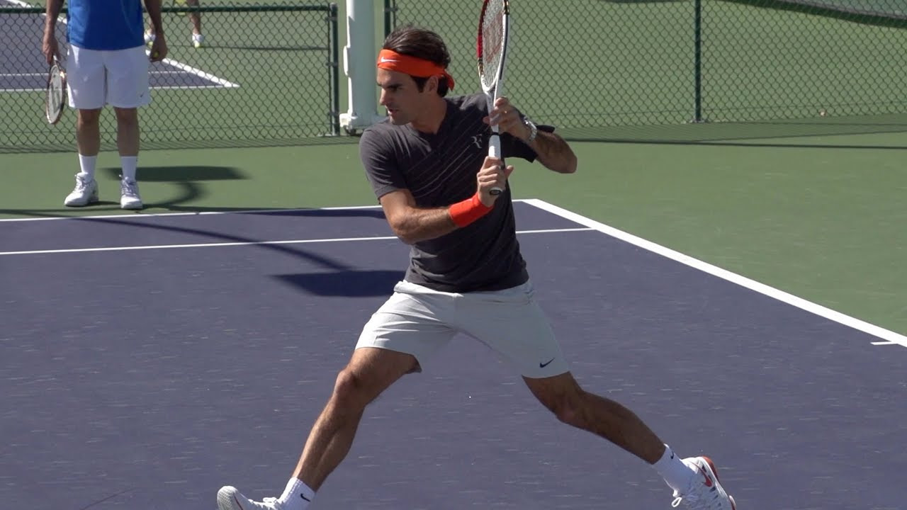 Roger Federer in Super Slow Motion - Forehand Backhand ...