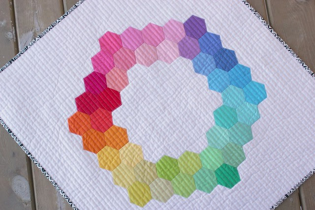 A Hexagon Mini Quilt.
