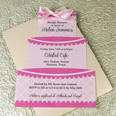 Cut-Out Wedding Cake Invitation Template 1