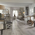 Light Grey Grey Vinyl Flooring Living Room