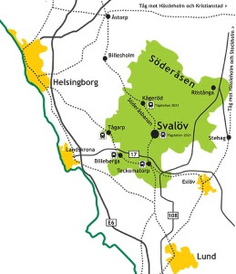 Karta över Svalöv
