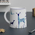 The Earth Store 'Stag Blue' Coffee Mug Set of 1 to Gift to Best Friends Coffee Mugs Microwave Safe Ceramic Mugs (300 ml Each)
