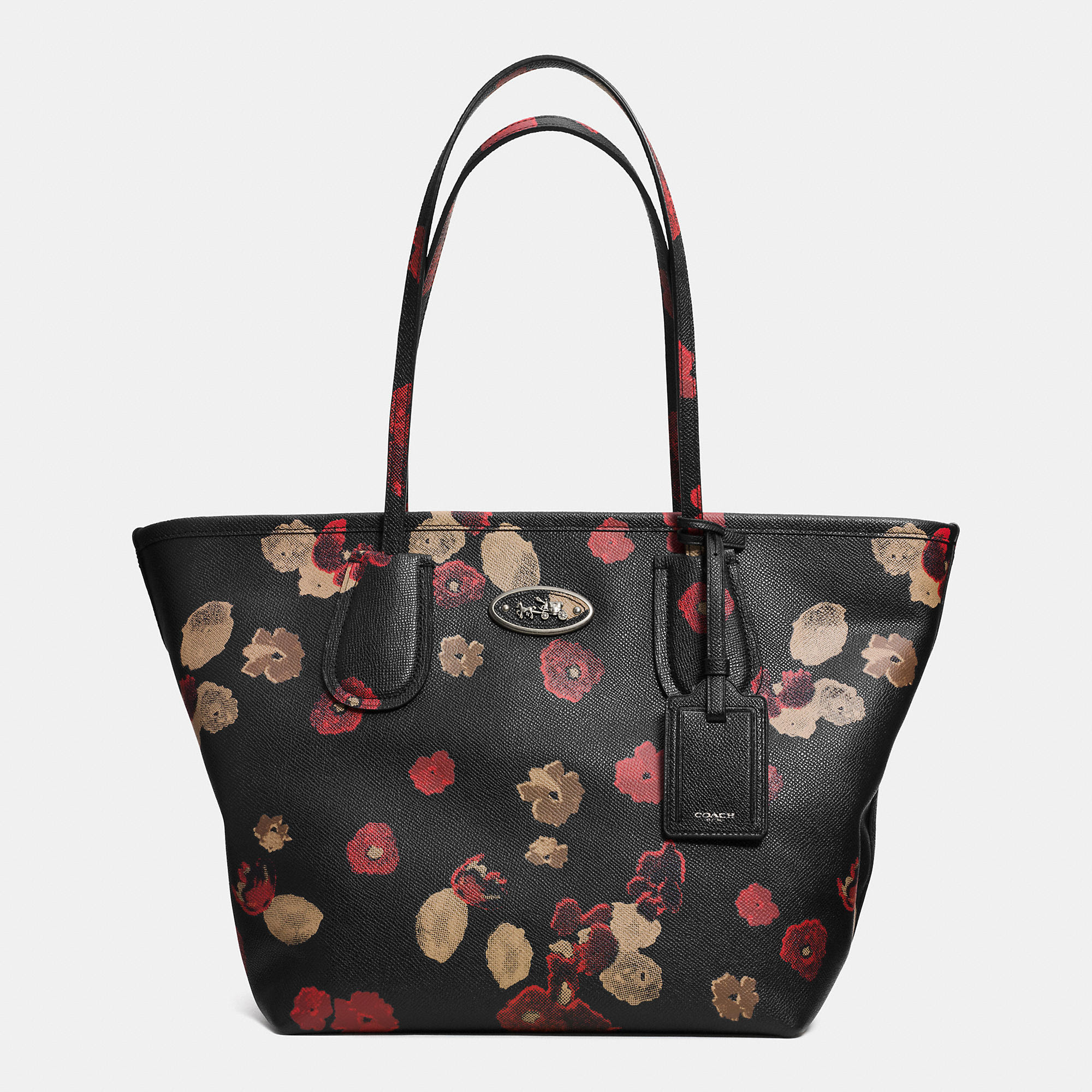 กระเป๋า coach หนังแท้ in zip style tote embossed taxi floral 33964 กระเป๋า coach หนังแท้ in zip style tote embossed taxi floral 33964