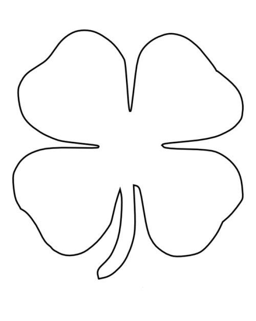 Four Leaf Clover Template Coloring Home Four Leaf Clover Template Coloring Home