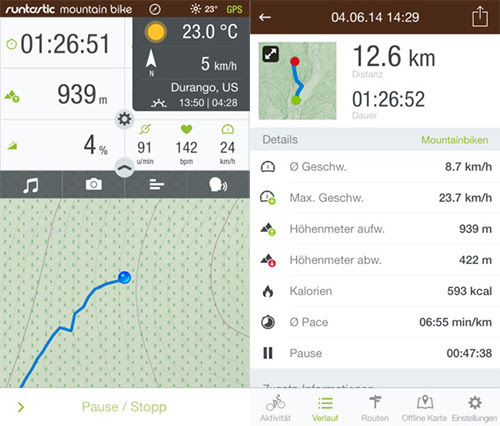 runtastic app fahrrad kostenlos