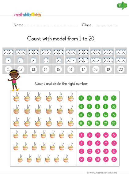 Kindergarten numbers to 20 worksheet pack. counting to 20 worksheets pdf for kindergarten kinders counting