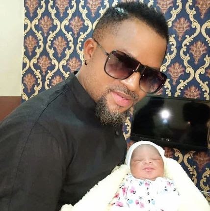 Nollywood actor, Walter Anga welcomes baby girl (Photo)