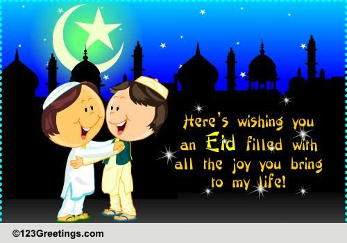 Eid Filled With Joy! Free Friends eCards, Greeting Cards 
