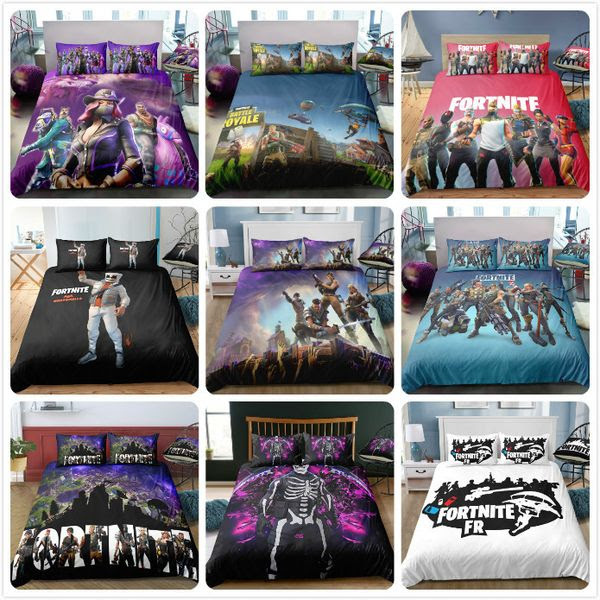 3d printed bedding game fortnite kids room bedding sets fortnite battle royale cartoon duvet cover set pillowcase quilt cover bed suit gifts - fortnite bedding set
