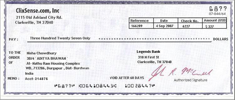 See my Cheque and earn Dollars per month in 30 sec C my