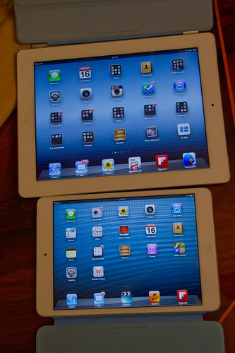 iPad mini junto a un iPad 3