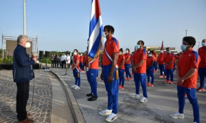 Abanderamiento de la delegación cubana que participará en los XXXII Juegos Olímpicos de Tokio 2020