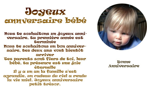 Poeme 1 An Bebe