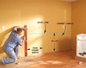 Installing Kitchen Cabinets The Family Handyman Installing Kitchen Cabinets The Family Handyman