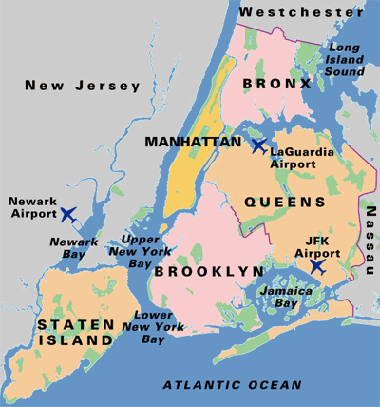 maps of new york city. New York City is the