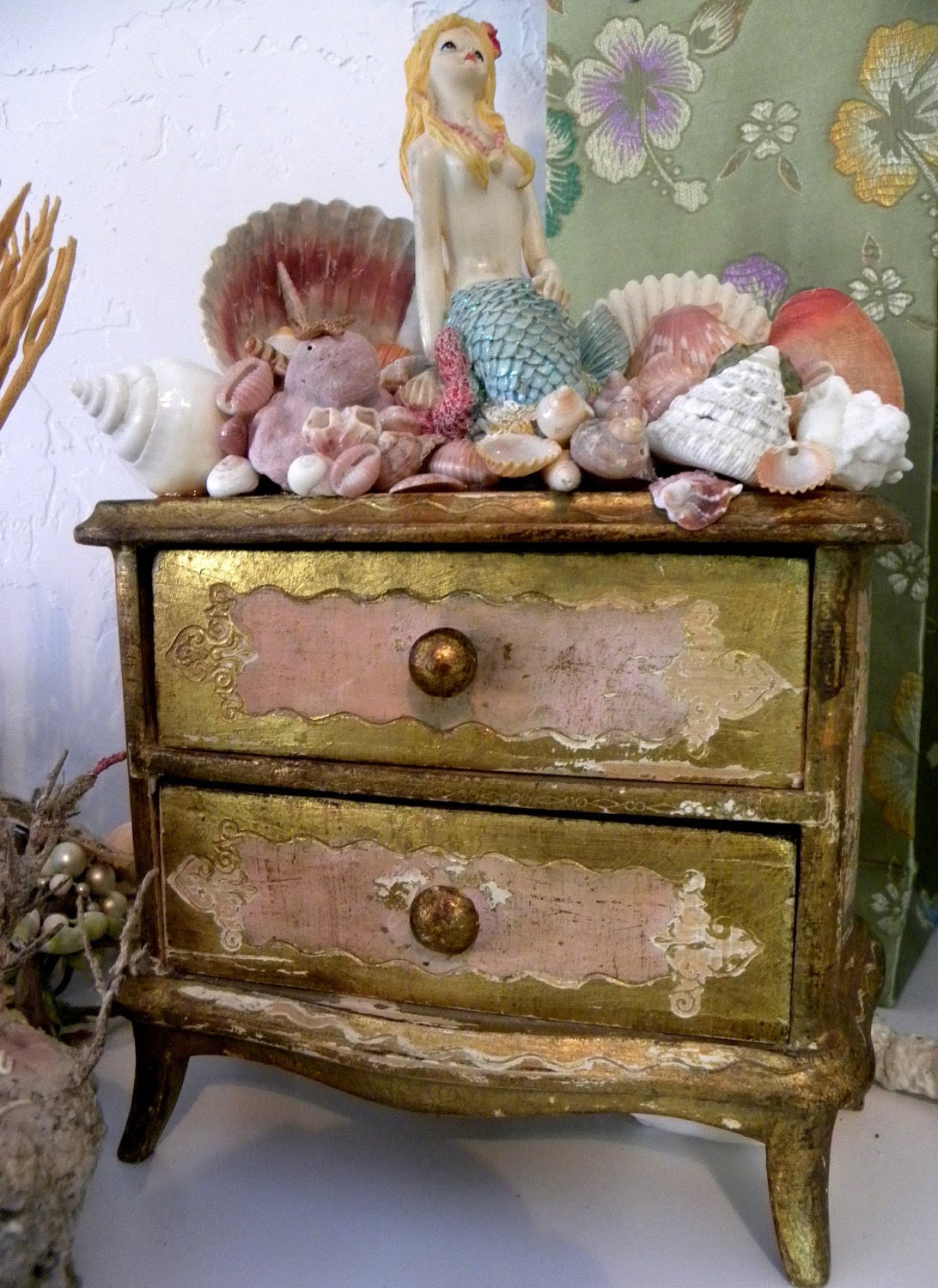 Mermaid's Shell-laden Tiny Dresser