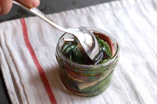 Pickling wild ramps by Eve Fox, Garden of Eating blog copyright 2012