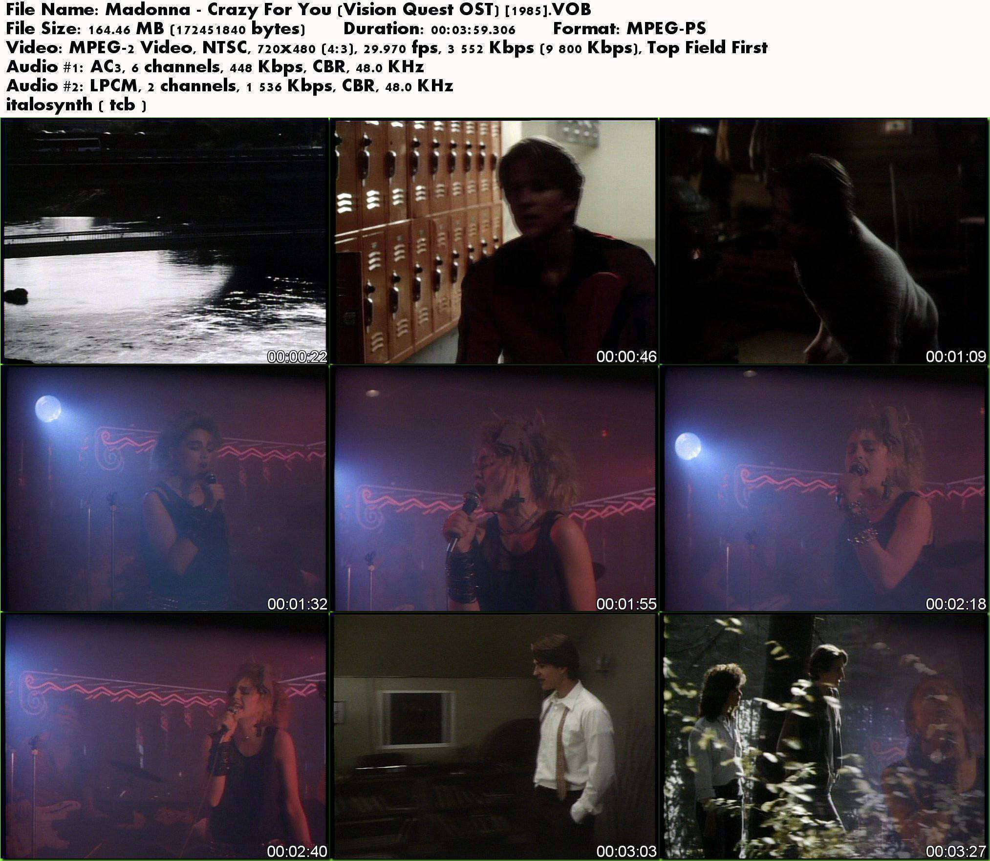Sd Madonna Crazy For You Vision Quest Ost 1985