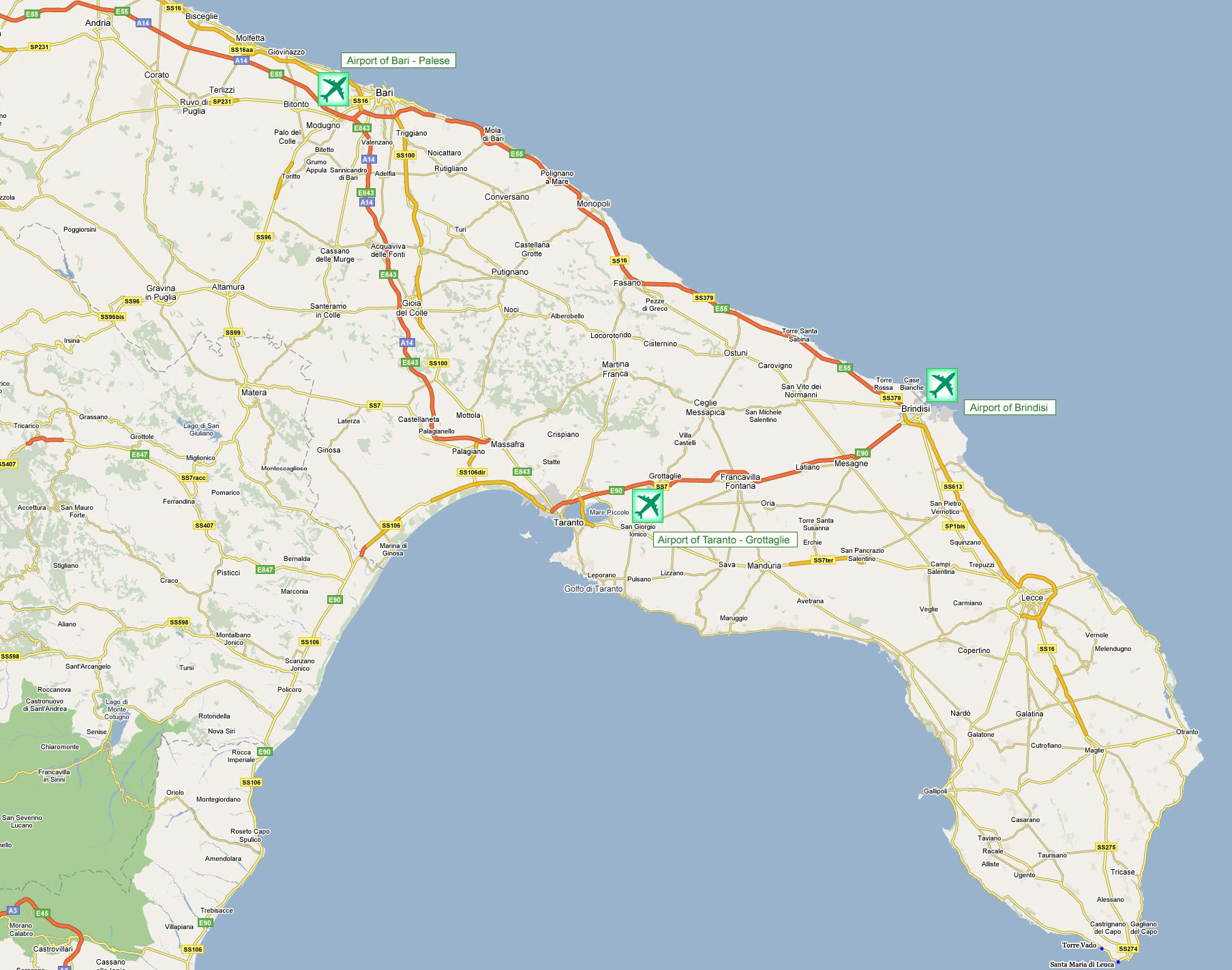 Regione Puglia Carta Geografica
