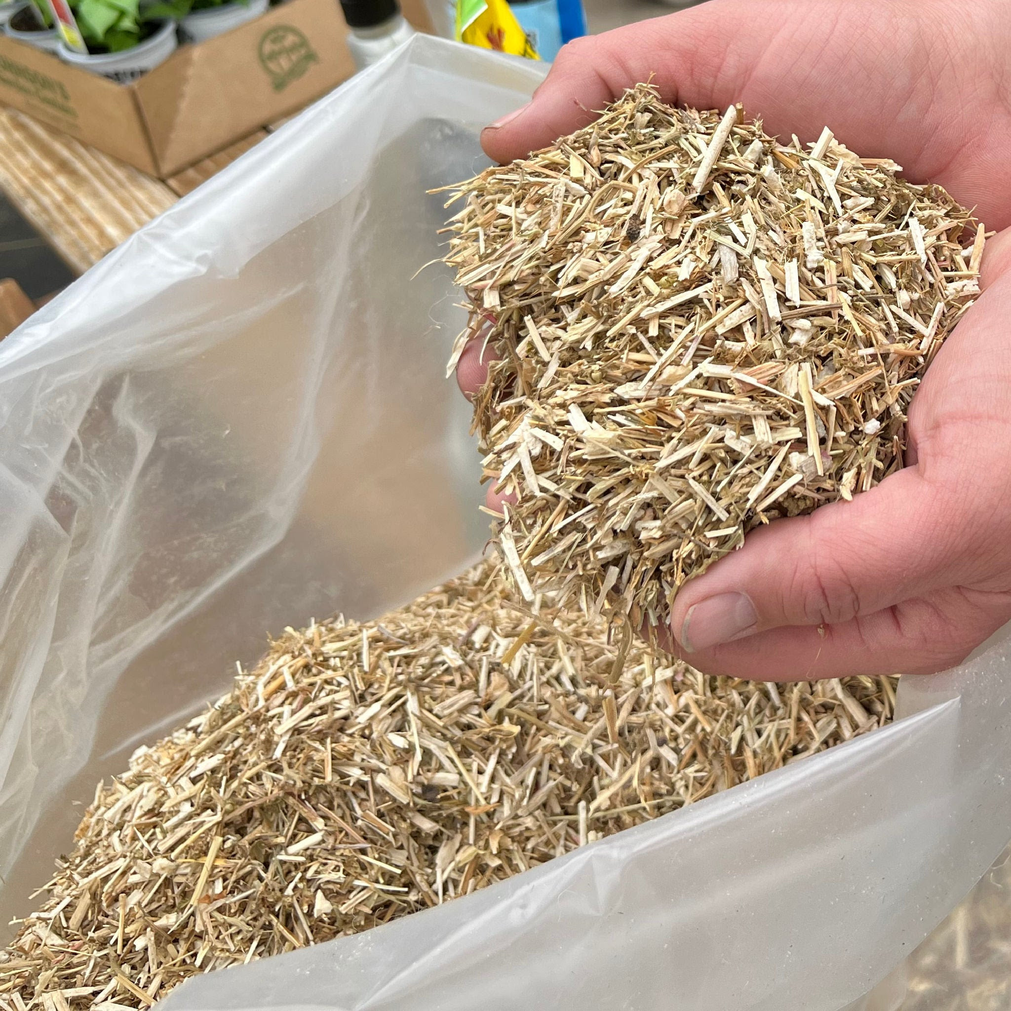 Image of Hemp mulch close-up