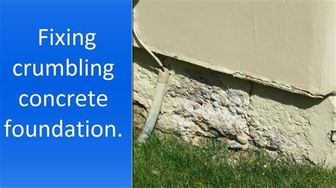 repair crumbling concrete  foundation youtube
