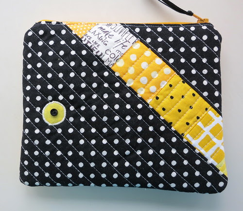 Yellow & Black Pouch - back