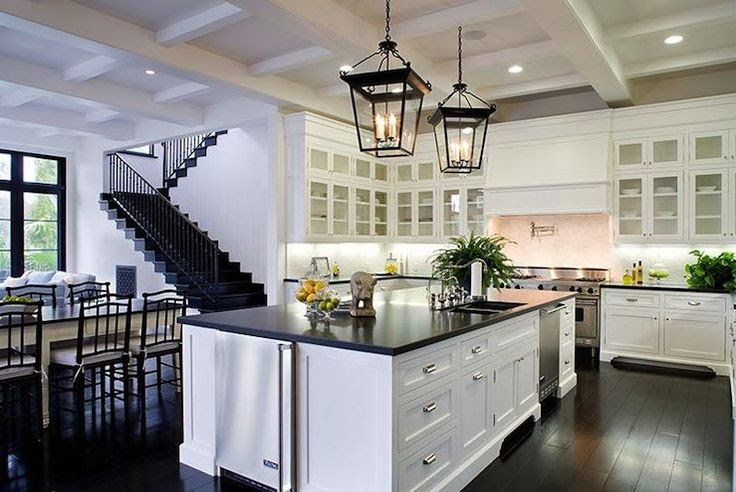 Black soapstone countertops white cabinets california