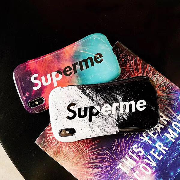 シュプリームiphone Xs Xrケース グラデーション 可愛い Supreme アイフォンxs Max X 8plus携帯カバー 人気
