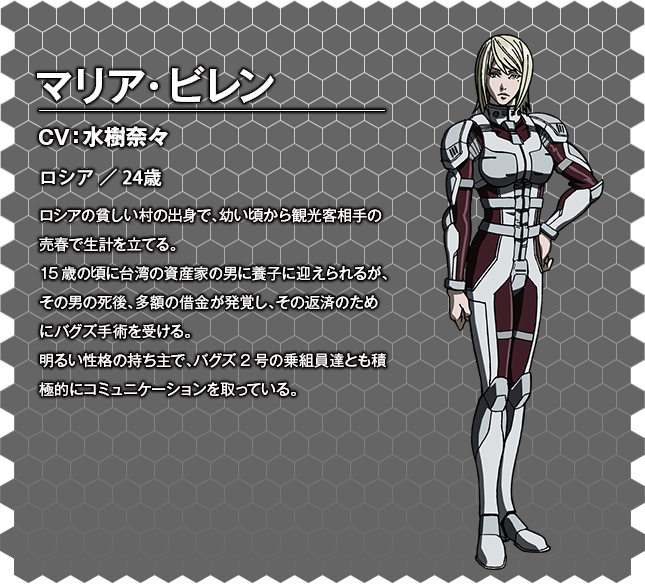 マリア ビレン アニメ Terraformars テラフォーマーズ バグズ2号編 公式サイト