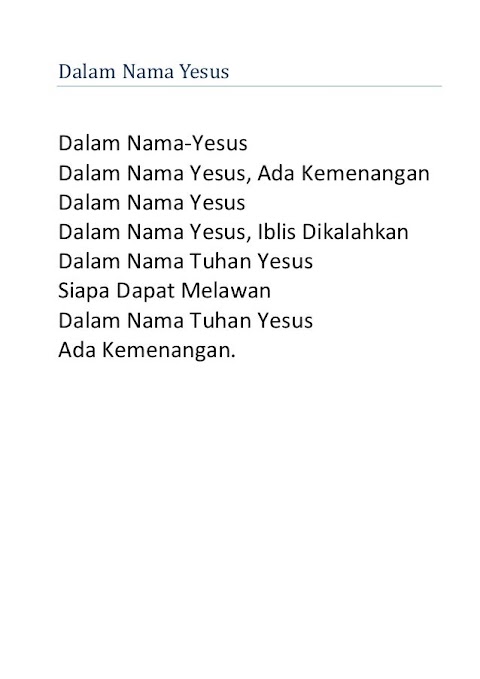 bagi nama tuhan lirik