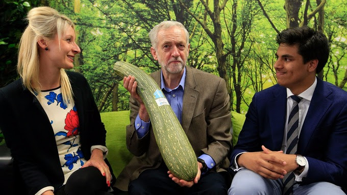 Green-fingered Corbyn is known to grow vegetables in his own allotment in London. 