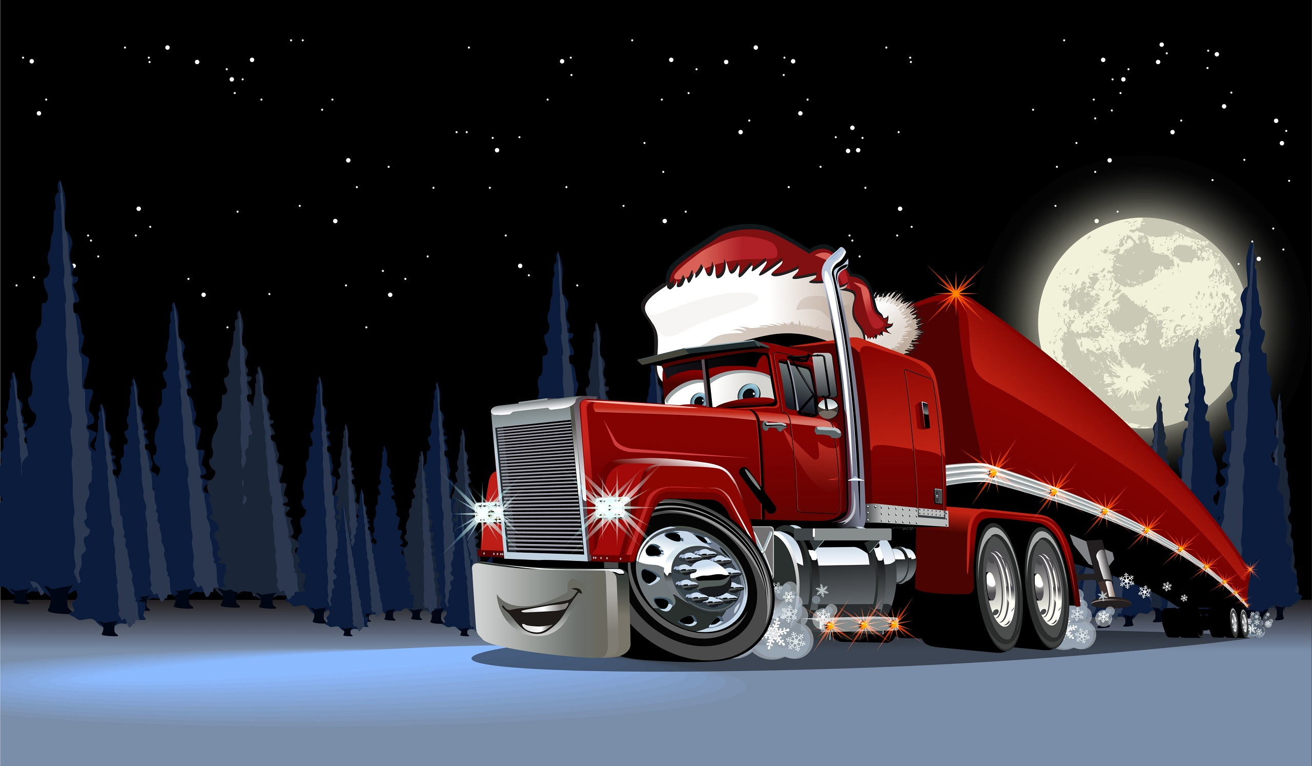Download Christmas Delivery Truck Computer Wallpapers, Desktop ...