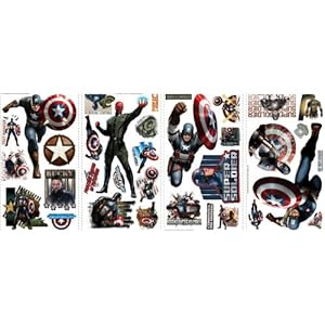RoomMates RMK1640SCS Captain America Movie Peel & Stick Wall Decals