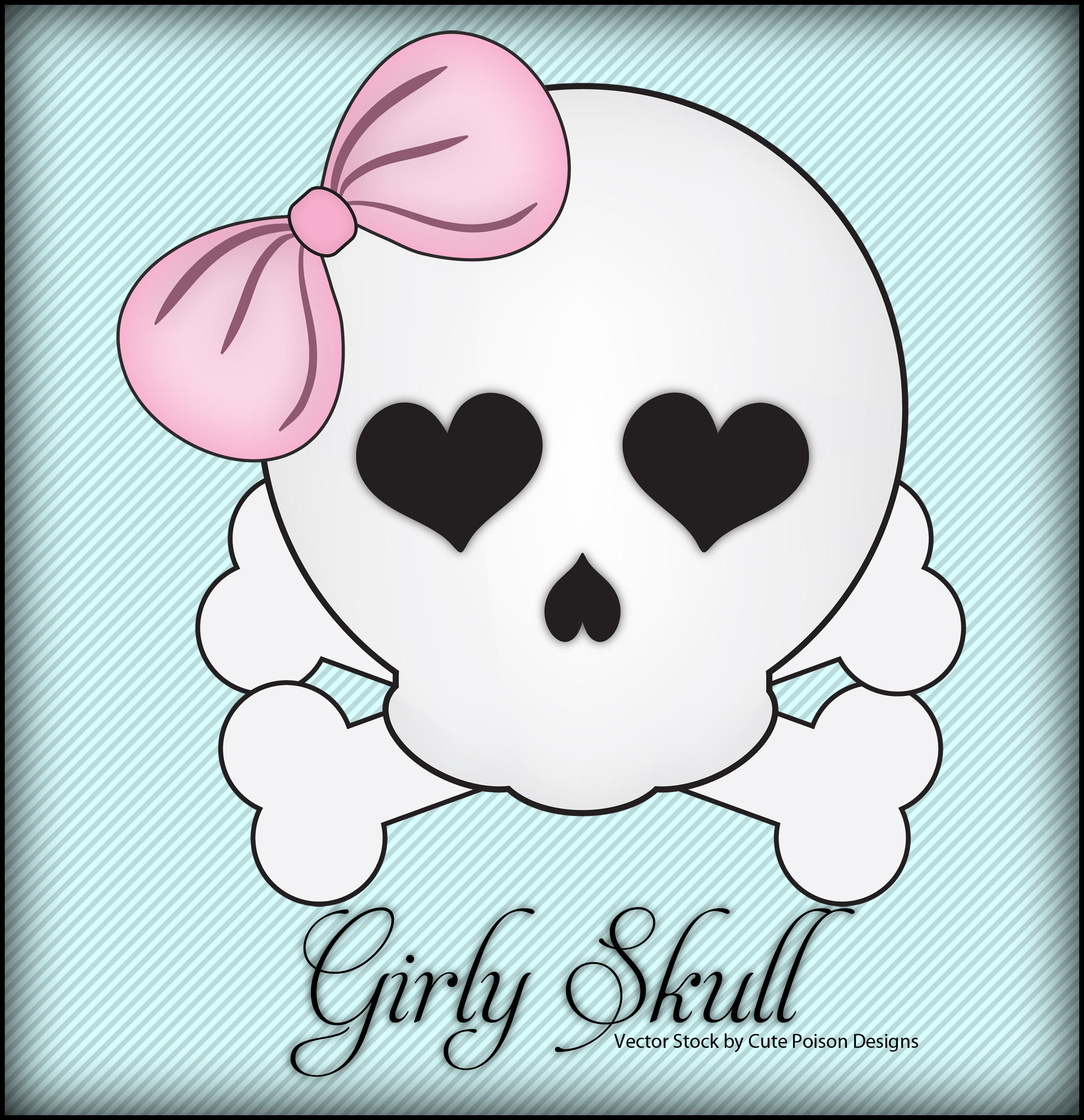 Download Vector Girly Skull by Cute-Poison-Designs on DeviantArt
