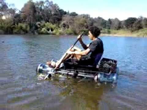 My homemade plastic boat/water craft/ raft - YouTube