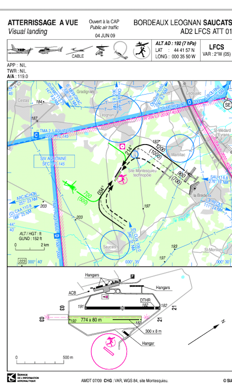 carte vac espagne Logiciel aéronautique sous Androïd