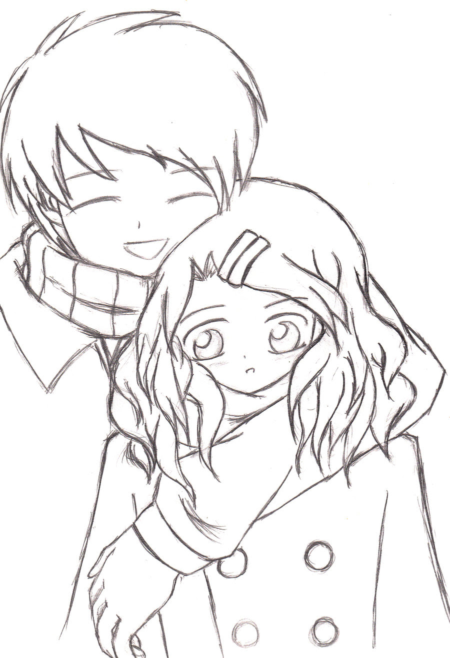 Anime Girl Best Friends Drawing Materi Pelajaran 6