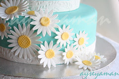 Tiffany Mavisi ve Papatyalı Pasta