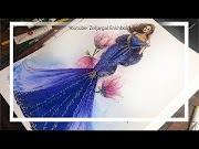 Top Fashion Painting Tips How to paint Blue Mermaid Gown, viral!