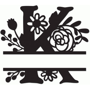 Download Silhouette Design Store - View Design #64207: split monogram k