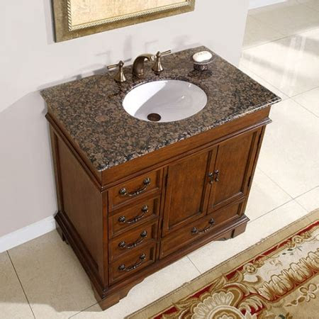 single sink bathroom vanity  granite counter