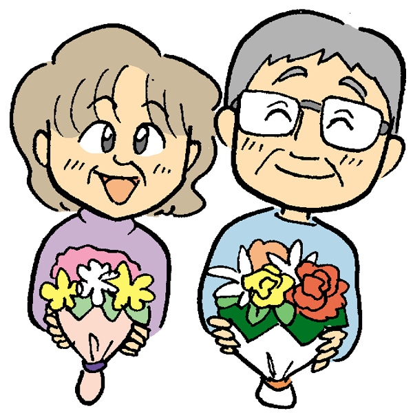 老夫婦のイラスト かわいいフリー素材が無料のイラストレイン