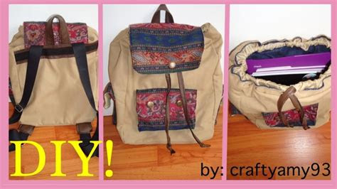 diy rucksack tutorial school jeans