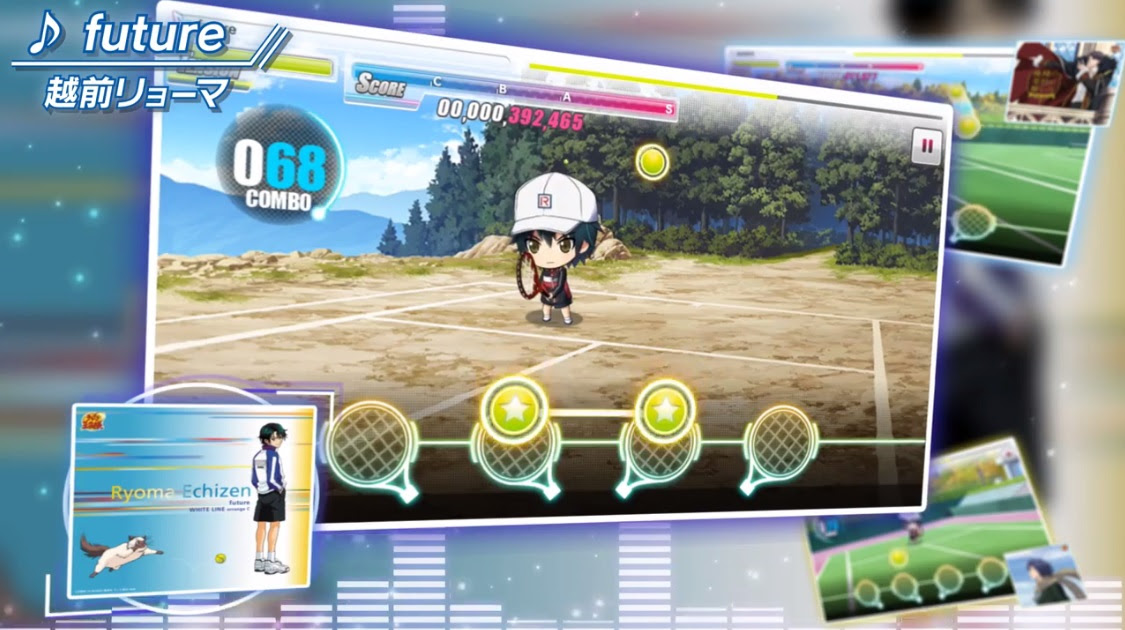 テニプリ初のリズムゲーム 新テニスの王子様 Risingbeat Pv第2弾公開 プレイ画面でテニスをするちびキャラがかわいい オタ女
