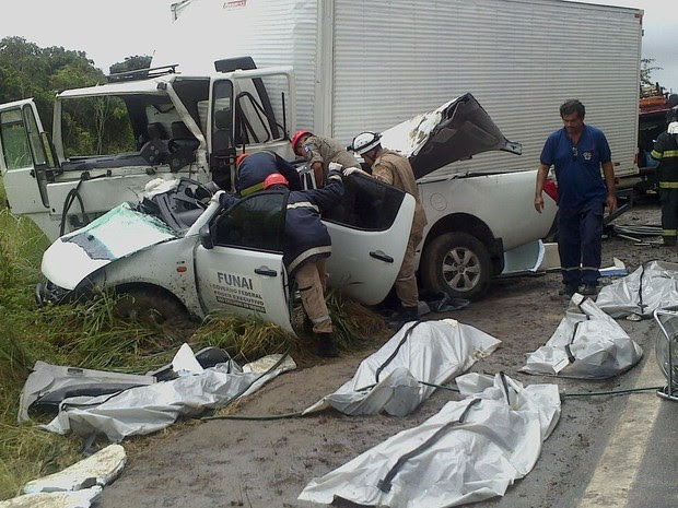 Cacique está entre os mortos de acidente com carro da Funai (Foto: Natália Souza/G1)