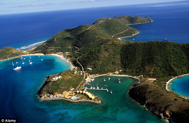 Peaceful retreat: Of the 1800 lush acres of land on Peter Island, only 300 are developed